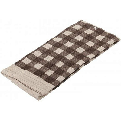 Рушник вафельний Brown check 38x64 см UP! (Underprice) коричневий