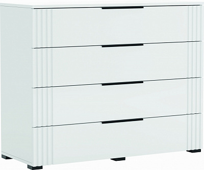 Комод Світ Меблів Амелія 850x408 мм білий/білий глянець