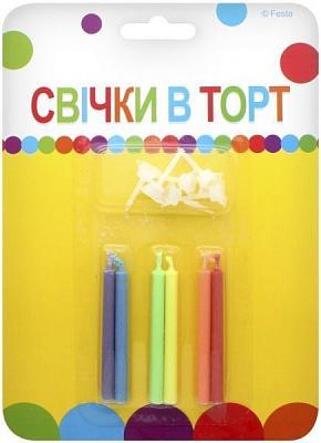 Набір свічок Кольорове полум'я Ві та Ві 6 шт.