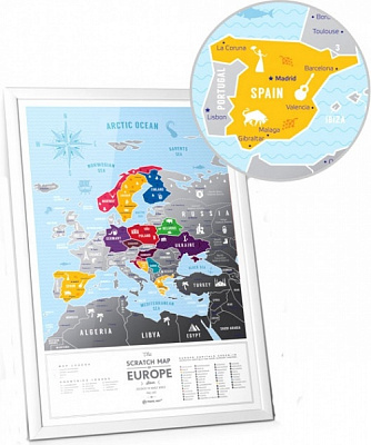 Скретч карта Европы 