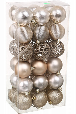Набір ялинкових куль делікат 24IPC-48 d 60 мм 36 шт./уп.