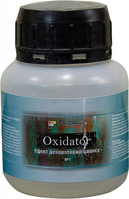 Розчин для декорування металевих поверхонь Feidal Oxidator ефект декоративного окису блакитно-бірюзовий 0,1 л