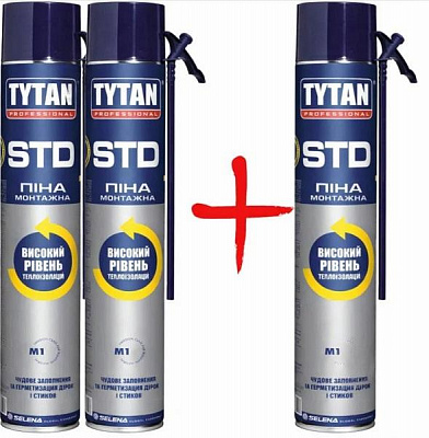 Піна монтажна Tytan STD 750 мл 2+1 шт.