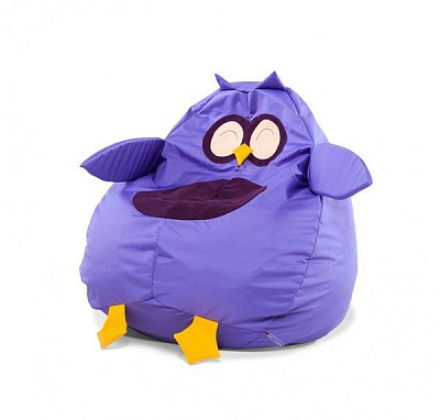 Кресло-мешок SanchoBag Груша Сова фиолетовый (38DT2OK1SOVA) 