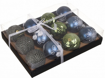 Набор елочных шаров Комплект № 7 d 80 мм 12 шт./уп.