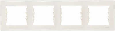Рамка четырехместная Schneider Electric Sedna горизонтальная кремовый SDN5800723