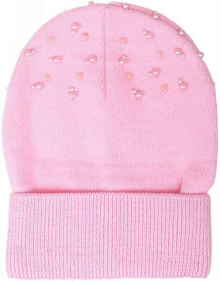 Шапочка дитяча для дівчинки Kraft+ 9717 р.50-52 бордовий із бузковим