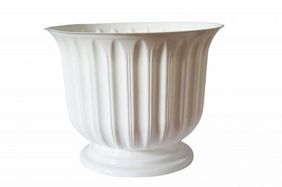 Горшок пластиковый Лилия 26 круглый 4,5 л белый 