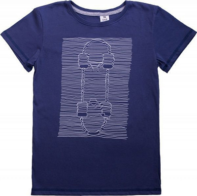 Футболка для мальчика Luna Kids с принтом Skate р.164 темно-синий 
