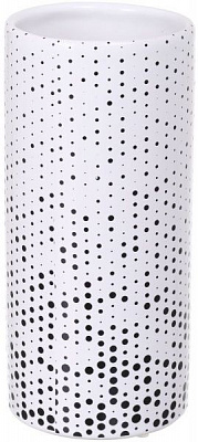 Ваза белый с деколью 11,5х11,5х24 см (4001-24) Eterna