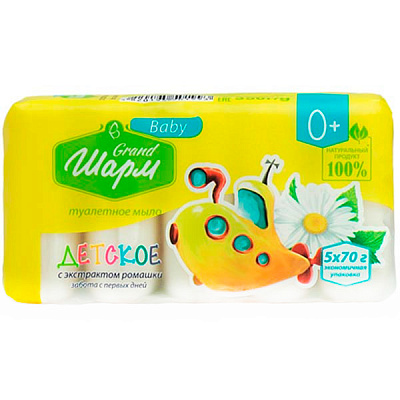 Мыло Шарм с экстрактом ромашки 70 г 5 шт./уп. 350 г 5 шт./уп.