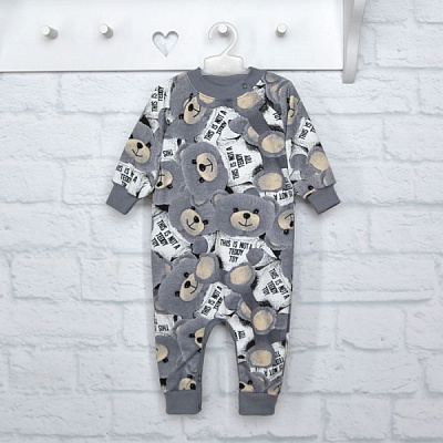 Ромпер-реглан унисекс Blanka Медвежонки р.86 серый 12837 