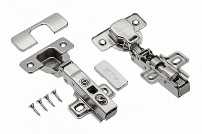 Петля накладная GTV 102° Clip-On Prestige с доводчиком ZM-ECHC09BEO