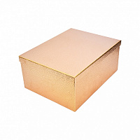Коробка подарочная золотая кожа 33х25,5х14,5 см 1110101308