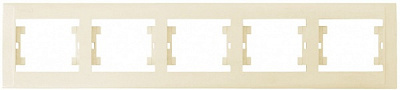 Рамка пятиместная Makel Defne горизонтальная кремовый 42010705