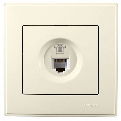 Розетка телефонная Lezard Lesya кремовый 705-0303-137