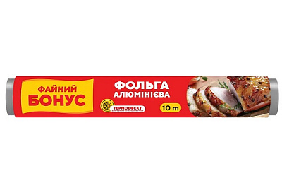 Фольга пищевая Бонус 10 м алюминиевая