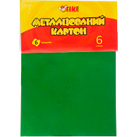 Картон металлизированный А4 6 л. 6 цветов Тікі