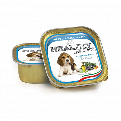 Корм для цуценят для усіх порід Healthy All days 4+1 5х150 г риба і яйце