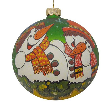 Куля новорічна Сніговички d100 5167/26700