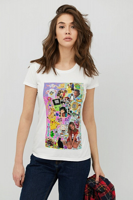 Футболка YAPPI WW1056 р.L белый