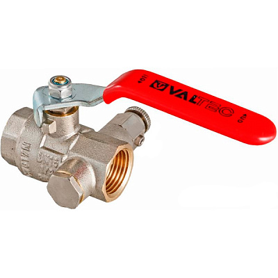 Кран кульовий Valtec BASE з дренажем і повітровідвідником 1/2