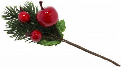 Веточка декоративная Пучок ягод с хвоей 17 см EYK3-797  