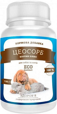Кормовая добавка ECO Instinct Цеосорб Биотин Плюс для собак и котов 150 г