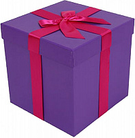 Коробка подарункова Престиж фіолетова 6002-4 25x25x24 см