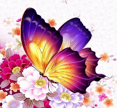 Набір для творчості Сонячний метелик 30x30 см 188708 Діамантові ручки