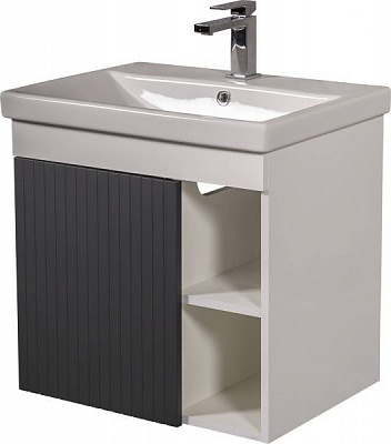 Тумба подвесная Aqua Rodos Амата графит с умывальником Elit 60 см