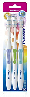 Зубна щітка Pierrot Colours №3 середньої жорсткості 3 шт.
