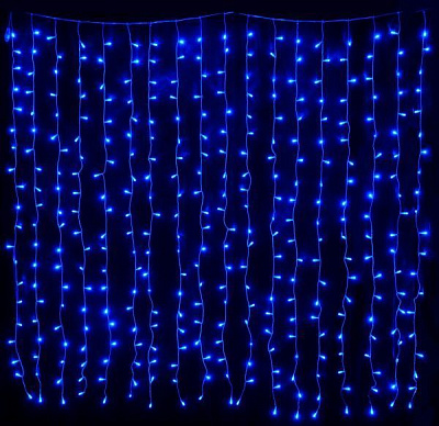 Електрогірлянда-штора Джаз Лайт LDCL528C-B вбудований світлодіод (LED) 528 ламп 2,2 м