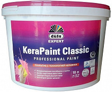 Краска акриловая водоэмульсионная Dufa Expert KeraPaint Classic с эффектом керамики шелковистый мат белый 2,5л