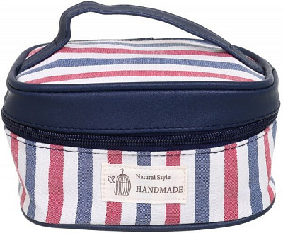 Косметичка Полоска красный с голубым 