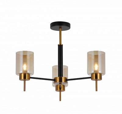Люстра стельова Blitz 3x60 Вт E27 чорний/золото 8228-43