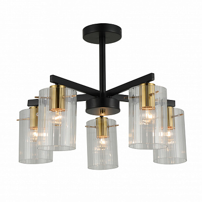 Люстра Sensio Nim 5x40 Вт E27 чорний із золотистим LS-74643/5B-E2740W