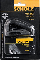 Степлер міні №24/6 16 аркушів + 1000 скоб чорний SCHOLZ