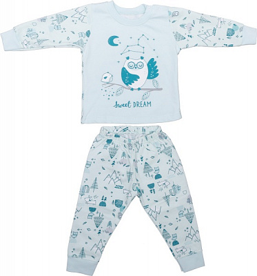 Пижама детская Фламинго р.86 ментоловый 613-007 