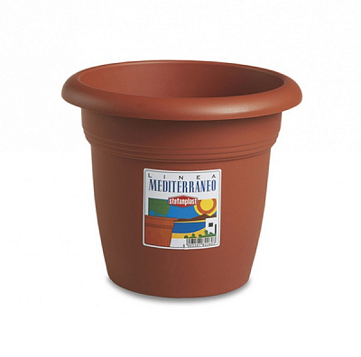 Вазон пластиковый Stefanplast Linea Mediterraneo круглый 9 л терракот (82300) 