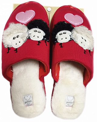 Обувь домашняя Шейла р.36-41 красный с белым