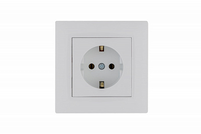 Розетка бытовая с заземлением Makel Rizz IP20 белый 88001028