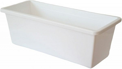 Горщик пластиковий для балкону прямокутний 11,5л білий