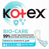 Прокладки щоденні Kotex Bio-care 40 шт.