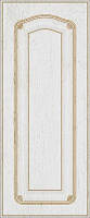 Фасад для кухни Грейд Белая текстура супермат №205 патина золото 713x296 Римини правый