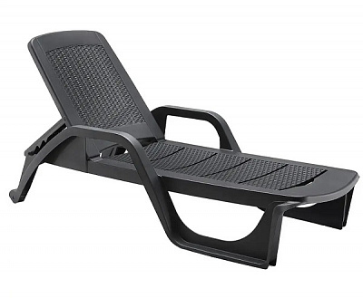 Шезлонг Bica Nilo графит 71x190 см 180.4