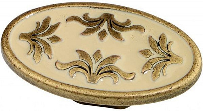 Меблева ручка D 24177.01.058 18630 бронза/кремова емаль Bosetti Marella