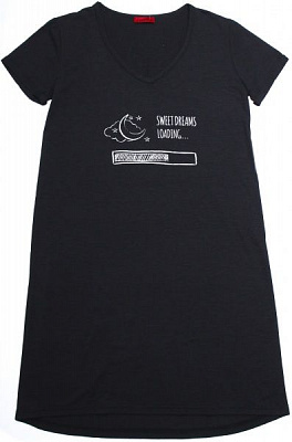 Туніка з принтом р. S темно-сірий