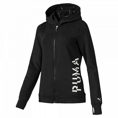Джемпер Puma Logo Sweat Jacket 51833305 р. S чорний