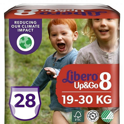 Підгузки-трусики Libero Up&Go 8 19-30 кг 28 шт.